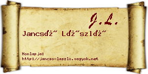 Jancsó László névjegykártya
