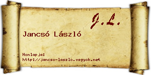 Jancsó László névjegykártya