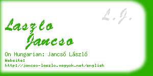 laszlo jancso business card