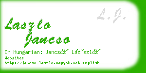 laszlo jancso business card